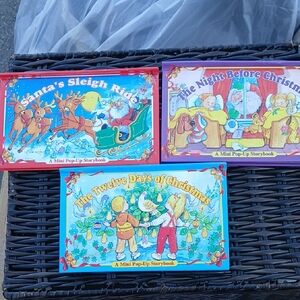 Christmas Mini Pop-Up Storybook Set Of 3